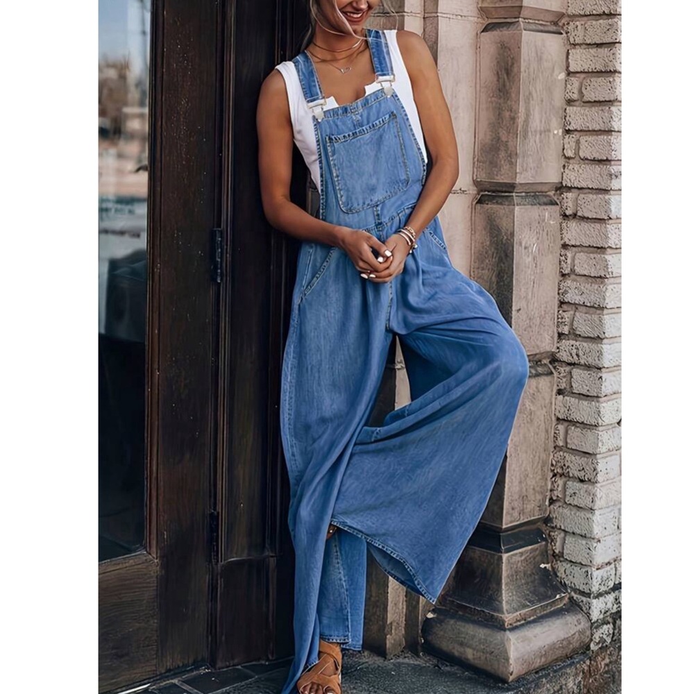 Women's Blue Denim Overalls